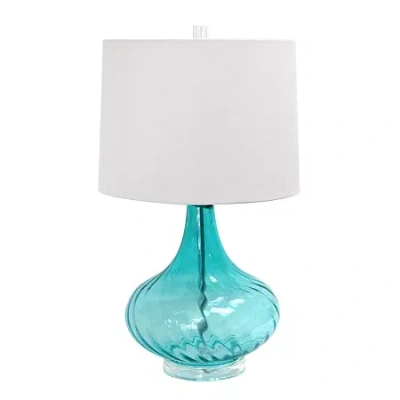 All The Rages Elegant Designs Glass Table Lamp In Blue