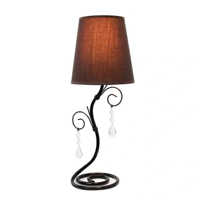 All The Rages Simple Designs Metal Table Lamp In Black
