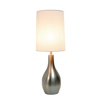 All The Rages Simple Designs 1 Light Tear Drop Table Lamp In Silver
