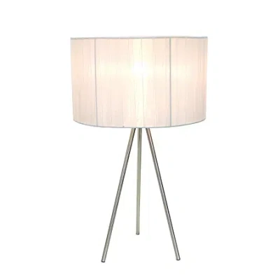 All The Rages Simple Designs Metal Table Lamp In White