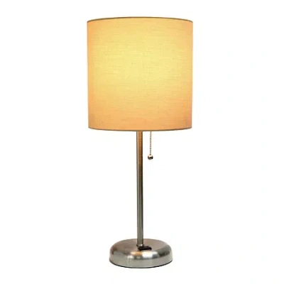 All The Rages Limelights Stick Lamp With Charging Outlet Table Lamp In Sand
