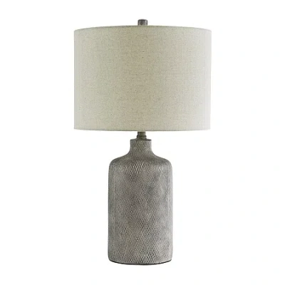 Signature Design By Ashley Linus Ceramic Table Lamp In Black