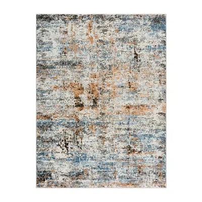 Madison Park Amelia Abstract Machine Woven Skid Resistant Indoor Rectangular Area Rug In Blue