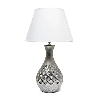 All The Rages Elegant Designs Ceramic Table Lamp In Silver