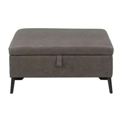 Corliving Linden Ottoman In Gray