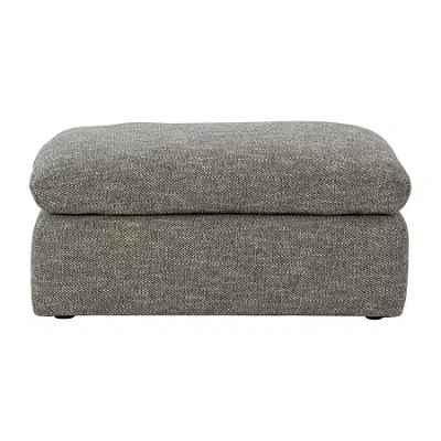 Signature Design By Ashley Dramatic Cushioned Upholstered Ottoman In Gray
