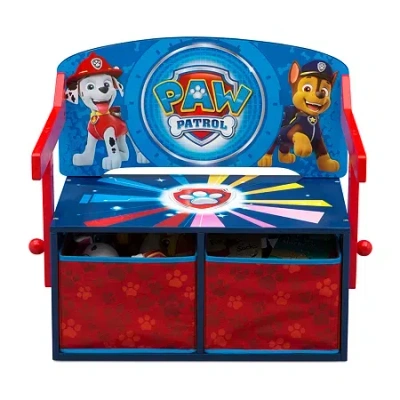 Paw Patrol Kids Wooden Storage Bench In Blue
