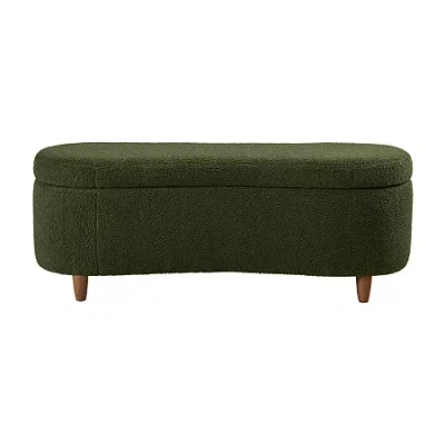Ink+ivy Bailey Upholstered Bench In Green