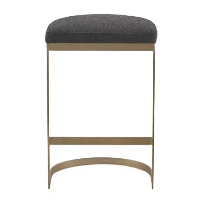 Madison Park Marc Dining Room Collection Counter Height Upholstered Bar Stool In Yellow