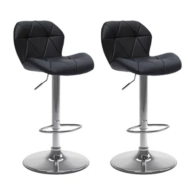 Corliving 2-pc. Swivel Bar Stool In Black