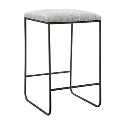 Martha Stewart Hastings Counter Height Upholstered Bar Stool In Gray