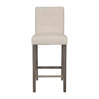Corliving Leila Upholstered Tufted Bar Stool In Sand