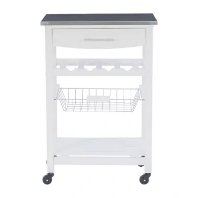 Linon Clarke Kitchen Cart In White
