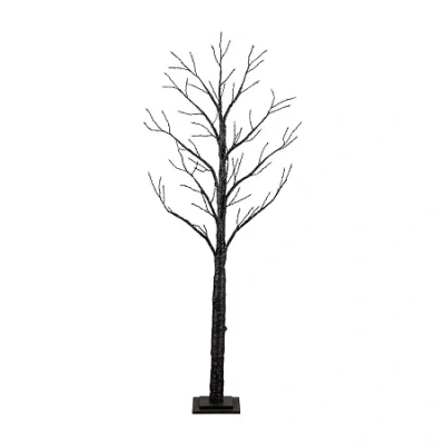 Nearly Natural 6ft Pre-lit Halloween Twig Lighted Indoor Artificial Tree In Black