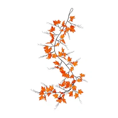 Nearly Natural Halloween Indoor Garland In Orange