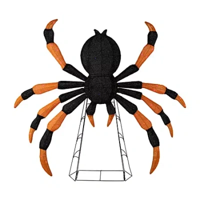 Northlight 4.5" Led Lighted Spider Halloween Yard Art In Black