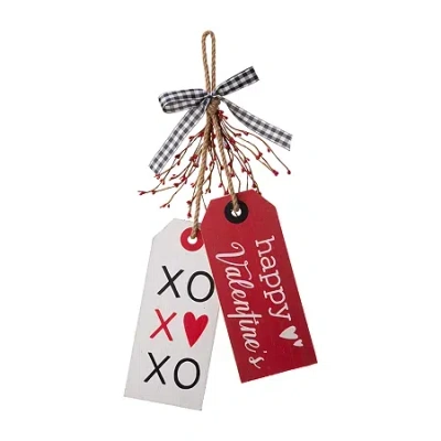 Glitzhome Traditional Valentines Day Yard Art In Red