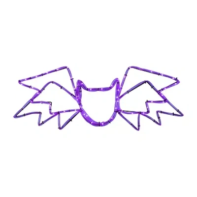 Northlight 23.5" Led Bat 4 Function Halloween Window Decor In Purple