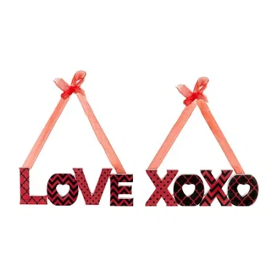 Northlight Love And Xoxo 2-pc. Wall Decal In Red