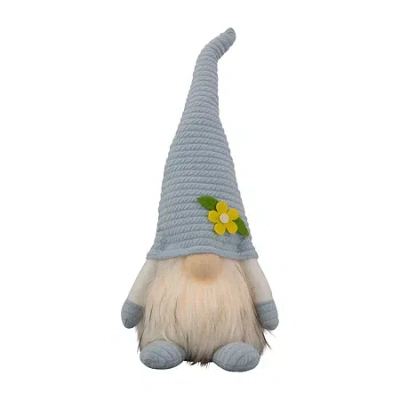 Northlight 12.25in Lighted Blue Withflower Hat Gnome In Blue
