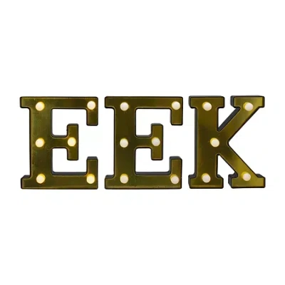 Northlight 6.5in Led Lighted Eek Halloween Marquee Sign Window Silhouette In Black