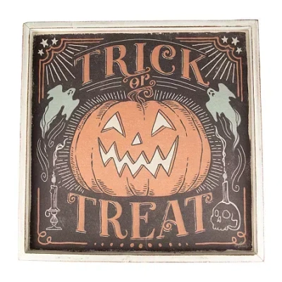 Northlight 18.75in Trick Or Treat Jack O Lantern Halloween Tabletop Decor In Brown