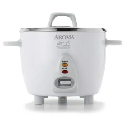 Aroma Rice Cooker In White