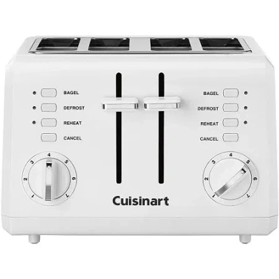 Cuisinart 4-slice Compact Toaster Cpt-142 In White