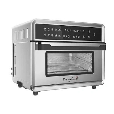 Megachef Multifunction 360 Degree Hot Air Countertop Oven In Silver