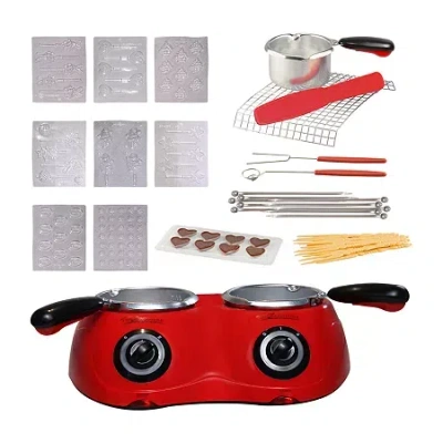 Koolatron Total Chef Deluxe Chocolatiere Dual Chocolate Melter In Red