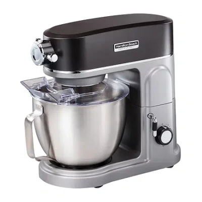 Hamilton Beach All-metal Stand Mixer With Attachment Hub In Gray