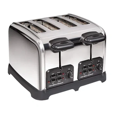 Hamilton Beach Classic 4 Slice Toaster With Sure-toast Technology In Silver