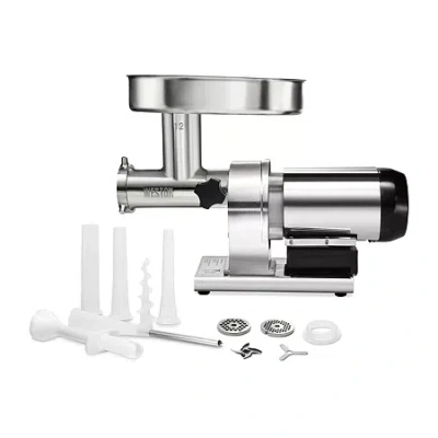 Weston Butcher Series #12 Meat Grinder And Sausage Stuffer In Silver