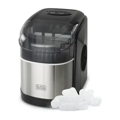 Black+decker Countertop Ice Maker 26 Lb. Ice Machine In Silver