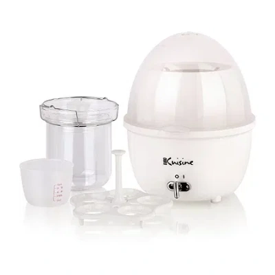 Euro Cuisine Electric Food Steamer And Egg Cooker With Auto Shut Off Feature In White