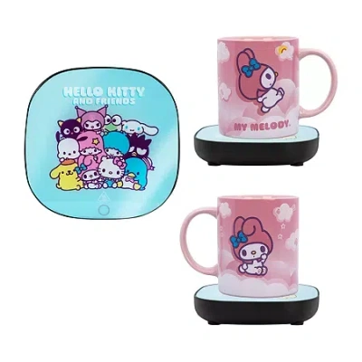 Hello Kitty Uncanny Brands  And Friends Coffee Mug With Electric Mug Warmer In Pink