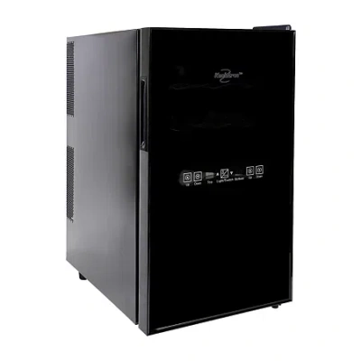Koolatron 18 Bottle Dual Zone Wine Cooler Freestanding Wine Fridge In Black