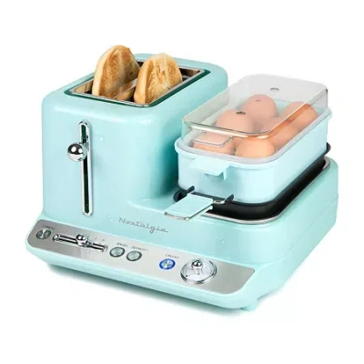 Nostalgia Clbs3aq Retro 3-in-1 Breakfast Station In Blue