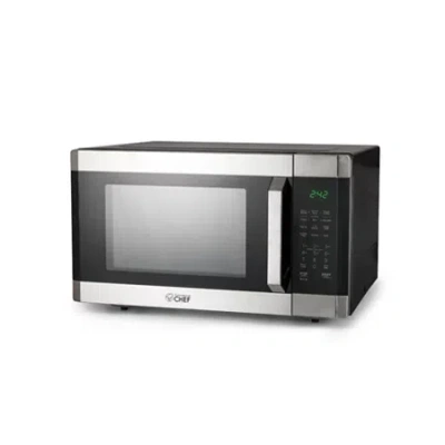 Commercial Chef 1.6 Cu. Ft. Countertop Microwave With Touch Controls & 10 Power Levels In Silver