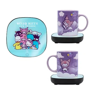 Hello Kitty Uncanny Brands  And Friends Coffee Mug With Electric Mug Warmer In Purple
