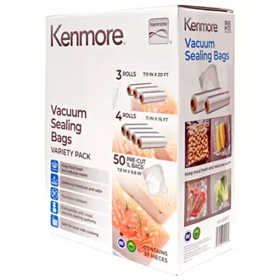 Kenmore Vacuum Sealer Bag & Roll Variety Pack (57 Pc) In Multi
