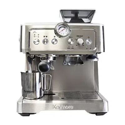 Kenmore Espresso Machine With Grinder & Milk Frother In Silver