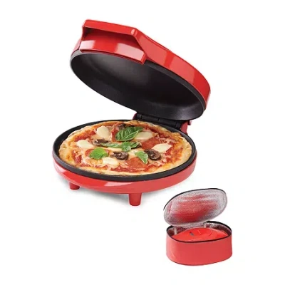 Betty Crocker 8 Inch Pizza Maker Plus Red Electric Grill In Red