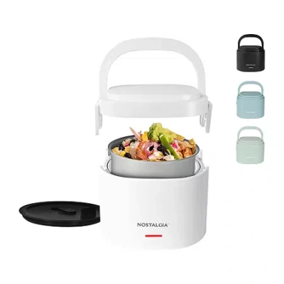 Nostalgia 20oz. Portable Heated Lunchbox In White
