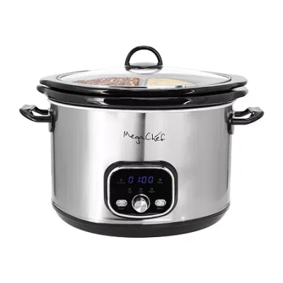 Megachef 6 Qt Slow Cooker In Silver