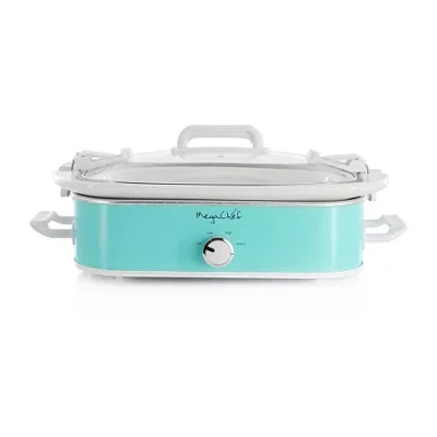 Megachef 3 Qt Slow Cooker In Blue