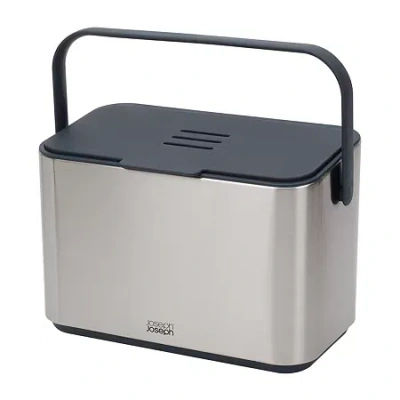 Joseph Joseph Stainless Steel 4l Waste Caddy In Silver