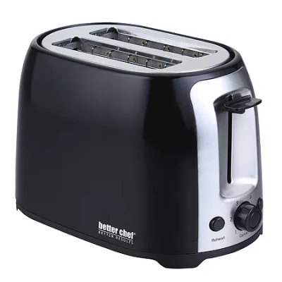 Better Chef Cool Touch Wide-slot Toaster- Black In Black