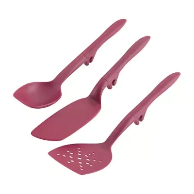 Rachael Ray 3-pc. Lazy Spoon And Turner Set In Red