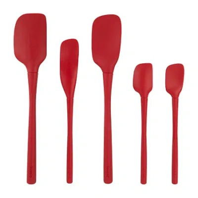 Tovolo Flex-core All Silicone 5-pc. Spatula Set In Red